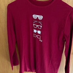SPF 50 Kids Long Shirt Bamboo Blend with Sunglasses Design
